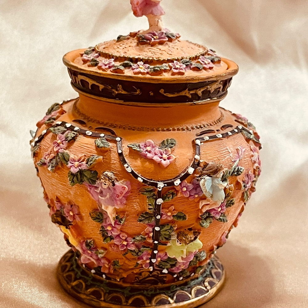 Fairy Floral Ceramic Jar